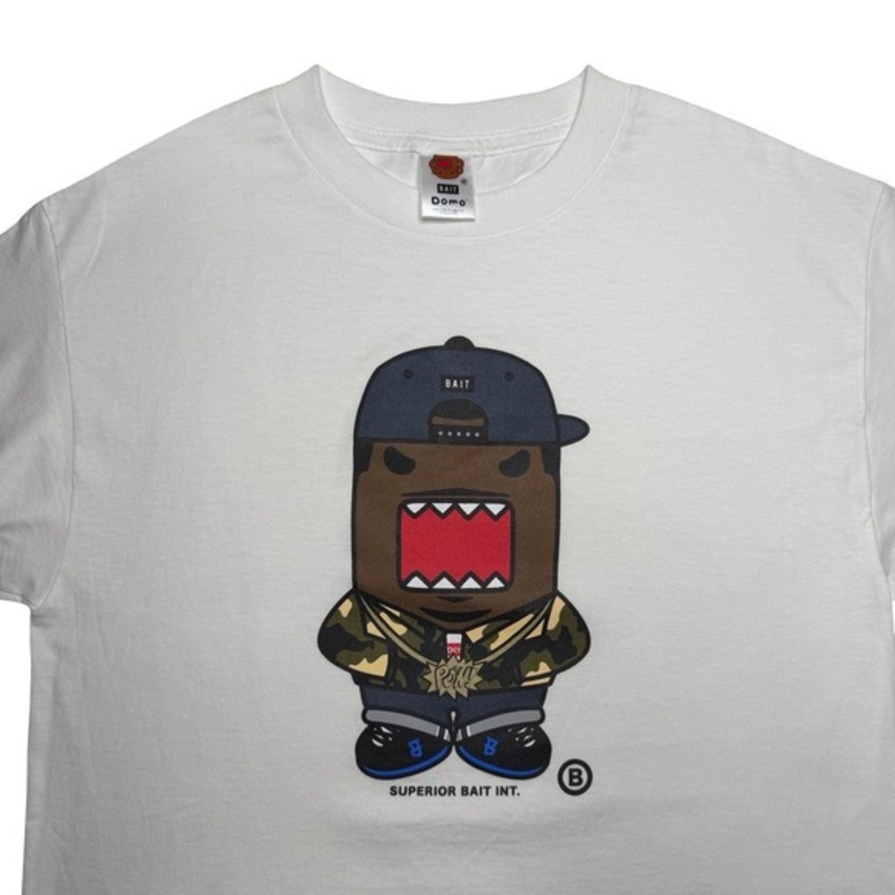 Domo Rapper Tee x Bait - 2013 Superior Bait Int. white shirt‎ MEDIUM